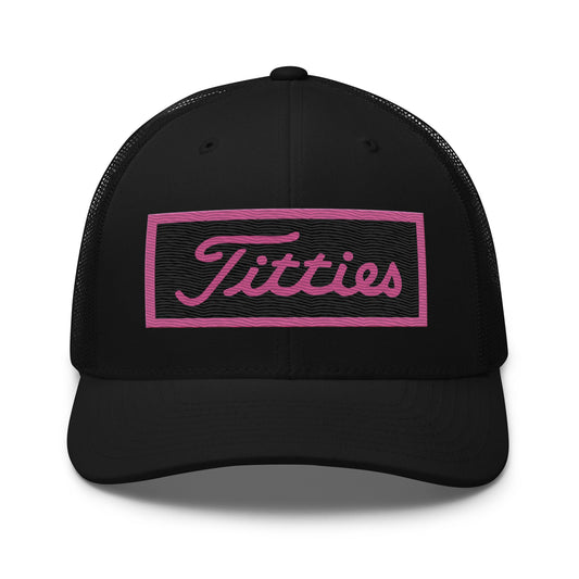 Embroidered Pink Titties Trucker Cap
