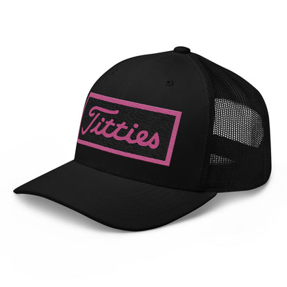 Embroidered Pink Titties Trucker Cap