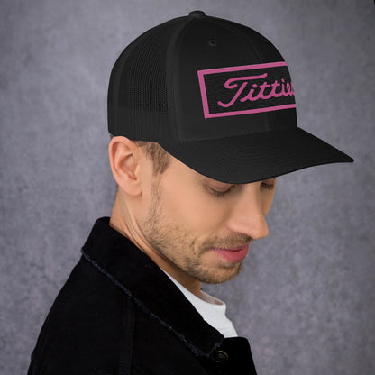 Embroidered Pink Titties Trucker Cap