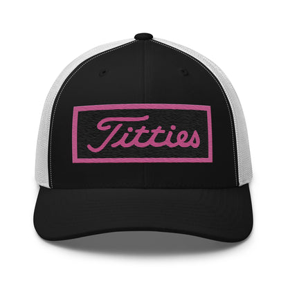Embroidered Pink Titties Trucker Cap