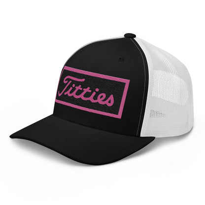 Embroidered Pink Titties Trucker Cap