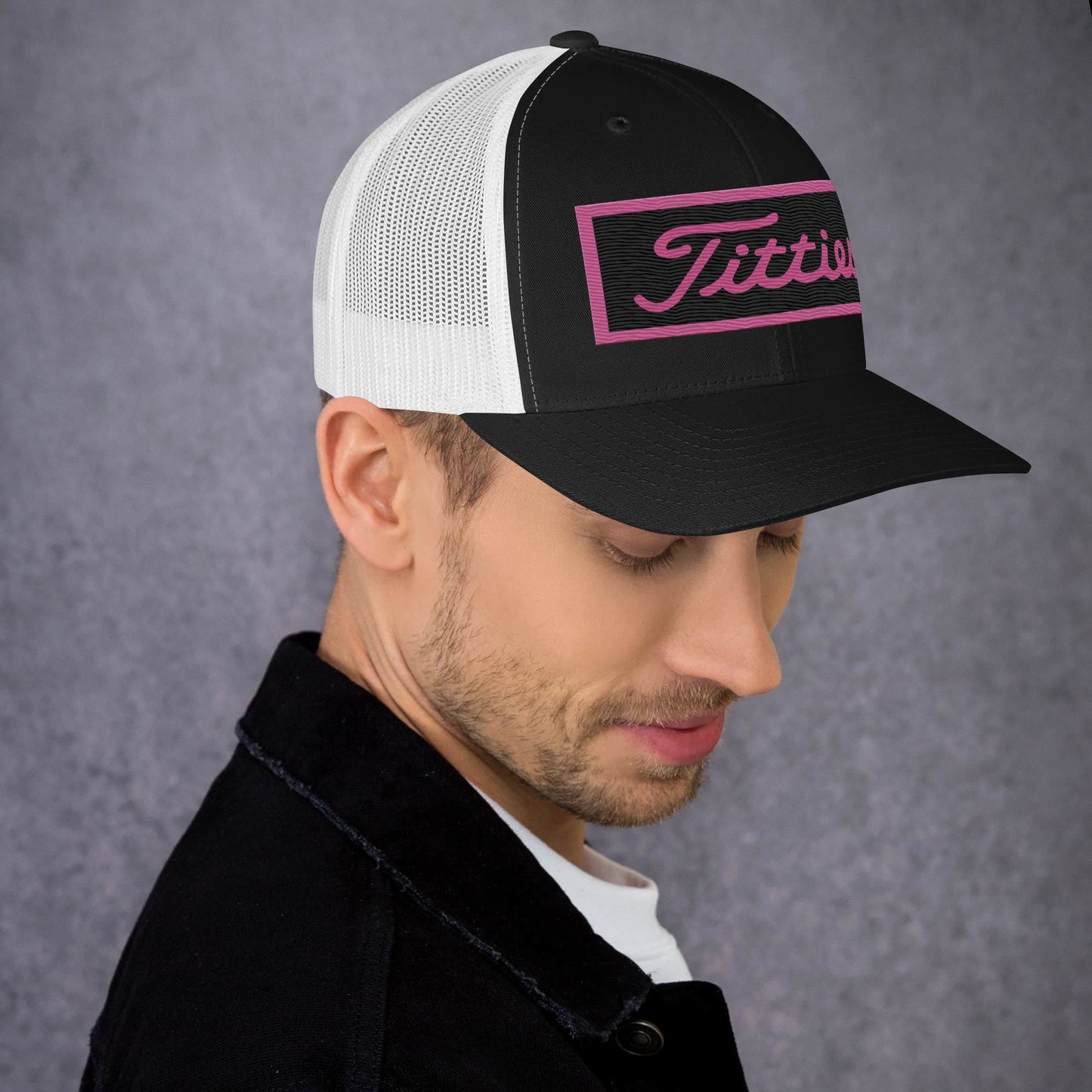 Embroidered Pink Titties Trucker Cap