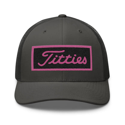 Embroidered Pink Titties Trucker Cap