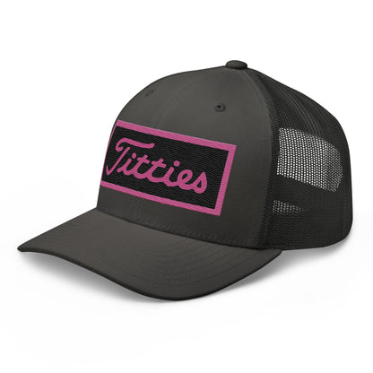 Embroidered Pink Titties Trucker Cap