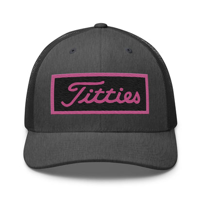 Embroidered Pink Titties Trucker Cap