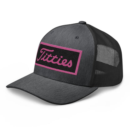 Embroidered Pink Titties Trucker Cap