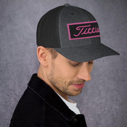 Embroidered Pink Titties Trucker Cap