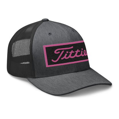 Embroidered Pink Titties Trucker Cap