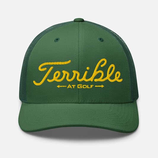 Terrible At Golf Masters Trucker Hat(NEW)