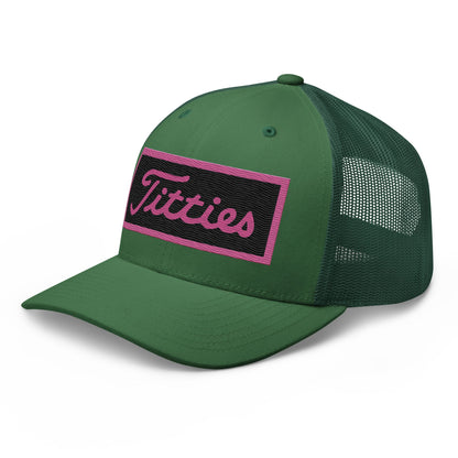 Embroidered Pink Titties Trucker Cap