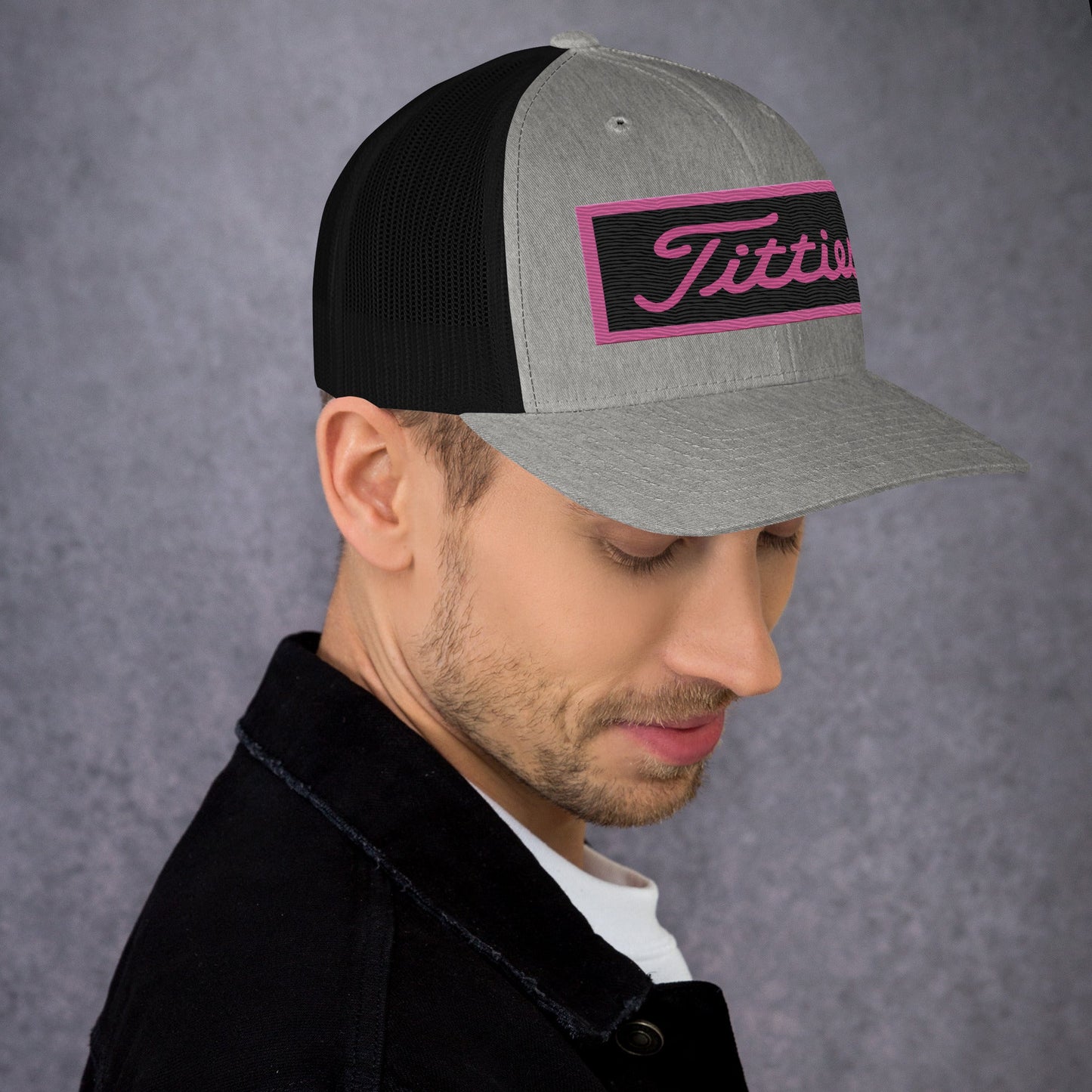 Embroidered Pink Titties Trucker Cap