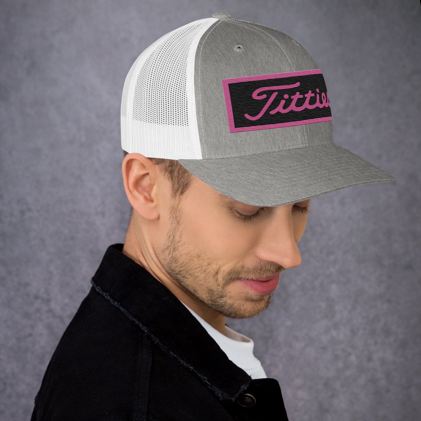 Embroidered Pink Titties Trucker Cap