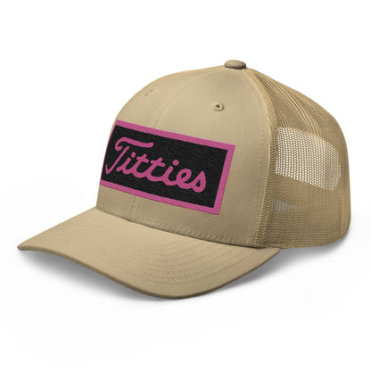 Embroidered Pink Titties Trucker Cap