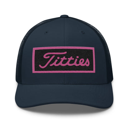 Embroidered Pink Titties Trucker Cap