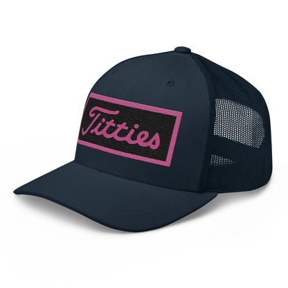Embroidered Pink Titties Trucker Cap