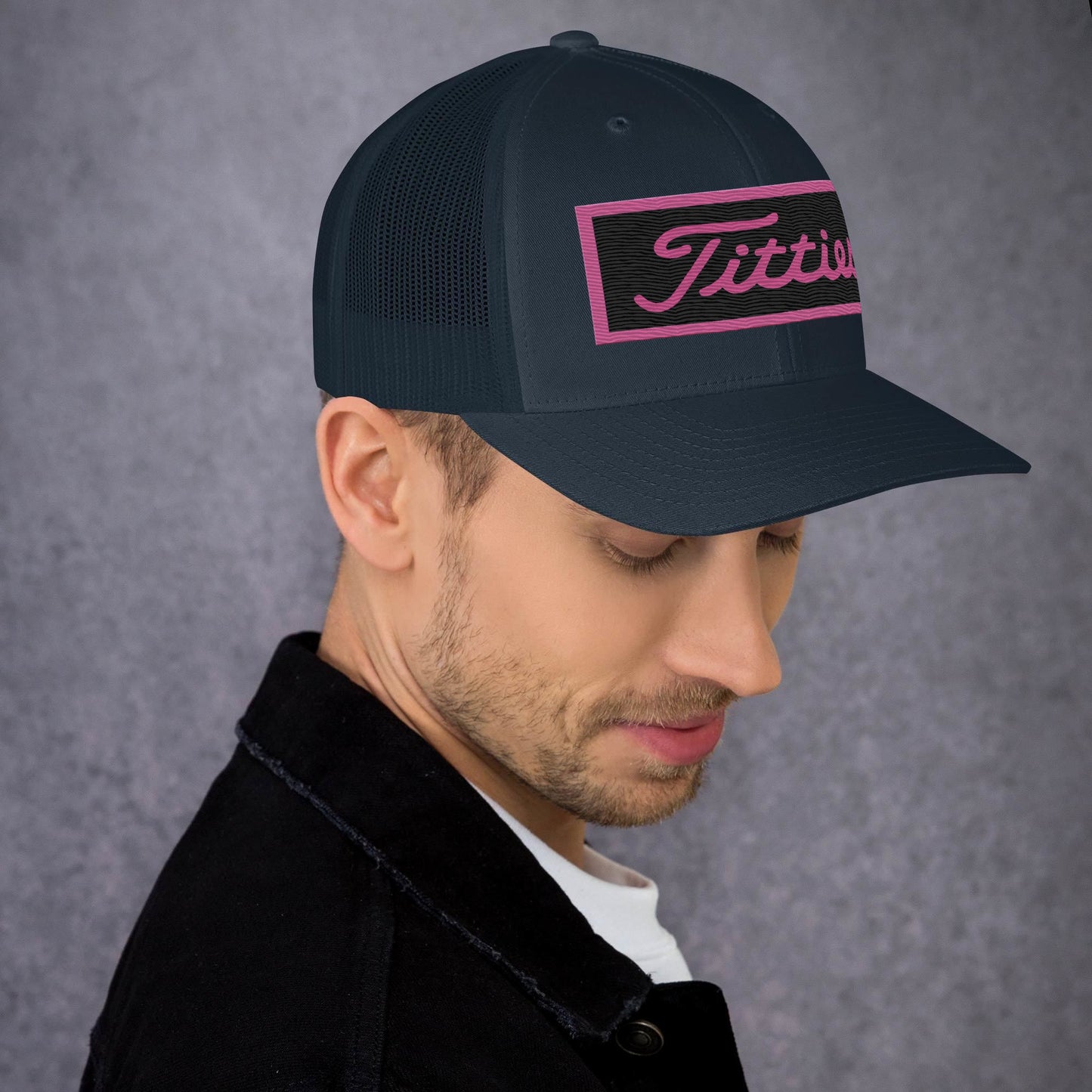 Embroidered Pink Titties Trucker Cap