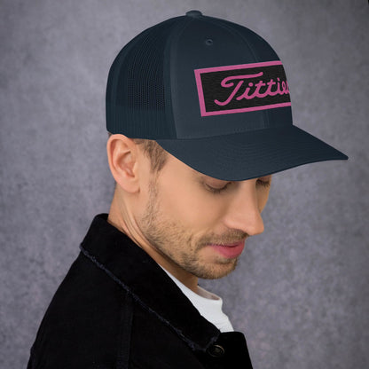 Embroidered Pink Titties Trucker Cap