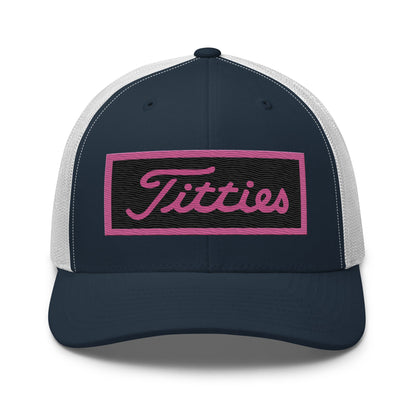 Embroidered Pink Titties Trucker Cap