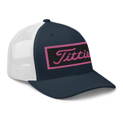 Embroidered Pink Titties Trucker Cap