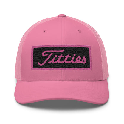 Embroidered Pink Titties Trucker Cap