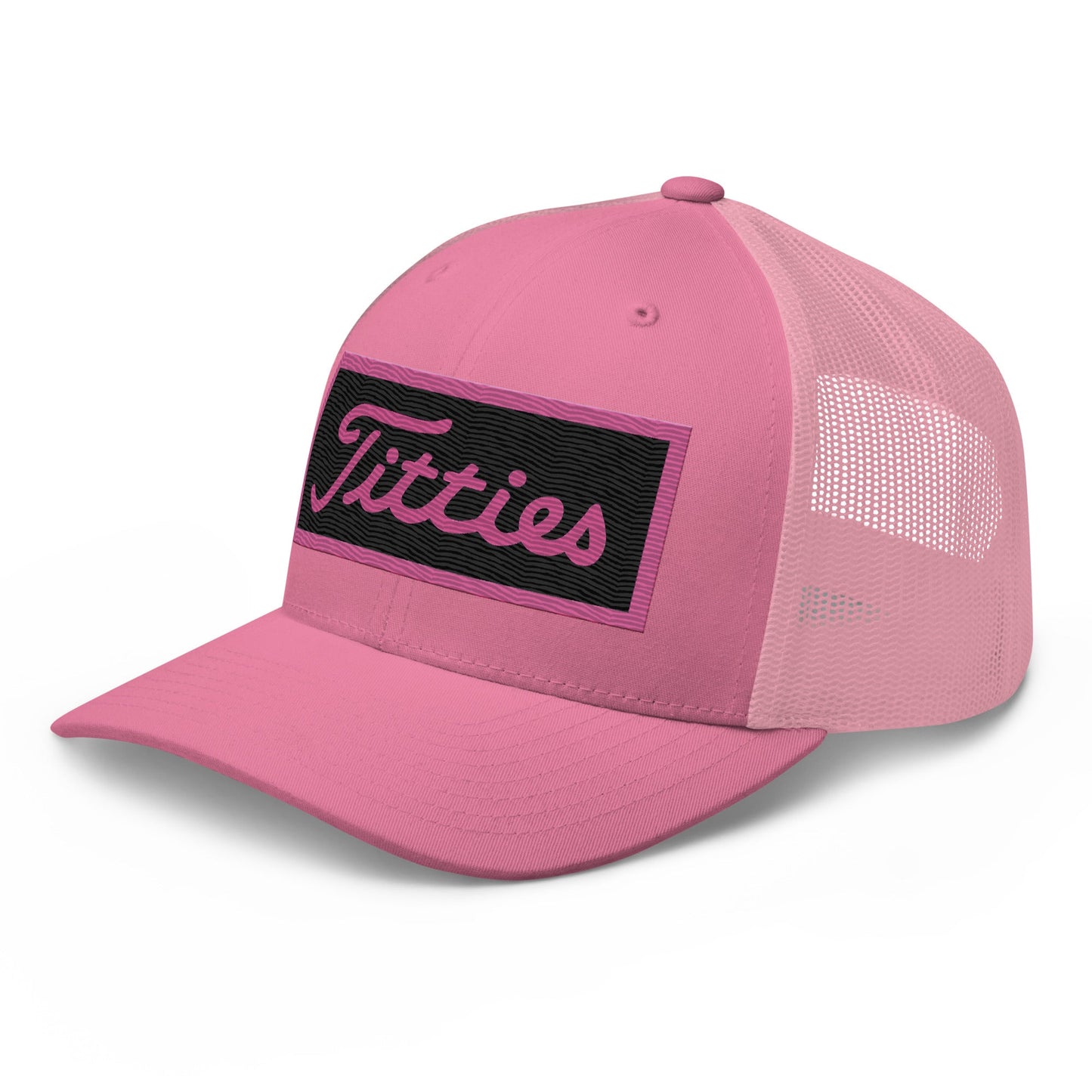 Embroidered Pink Titties Trucker Cap