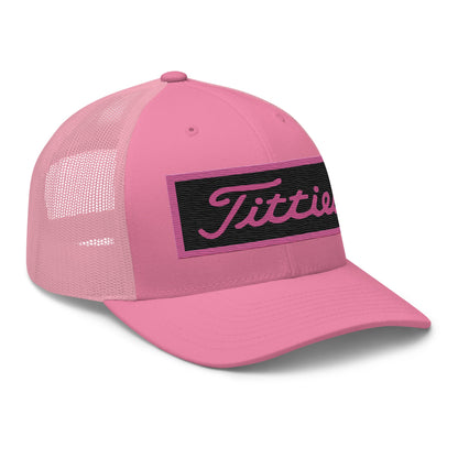 Embroidered Pink Titties Trucker Cap