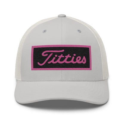 Embroidered Pink Titties Trucker Cap