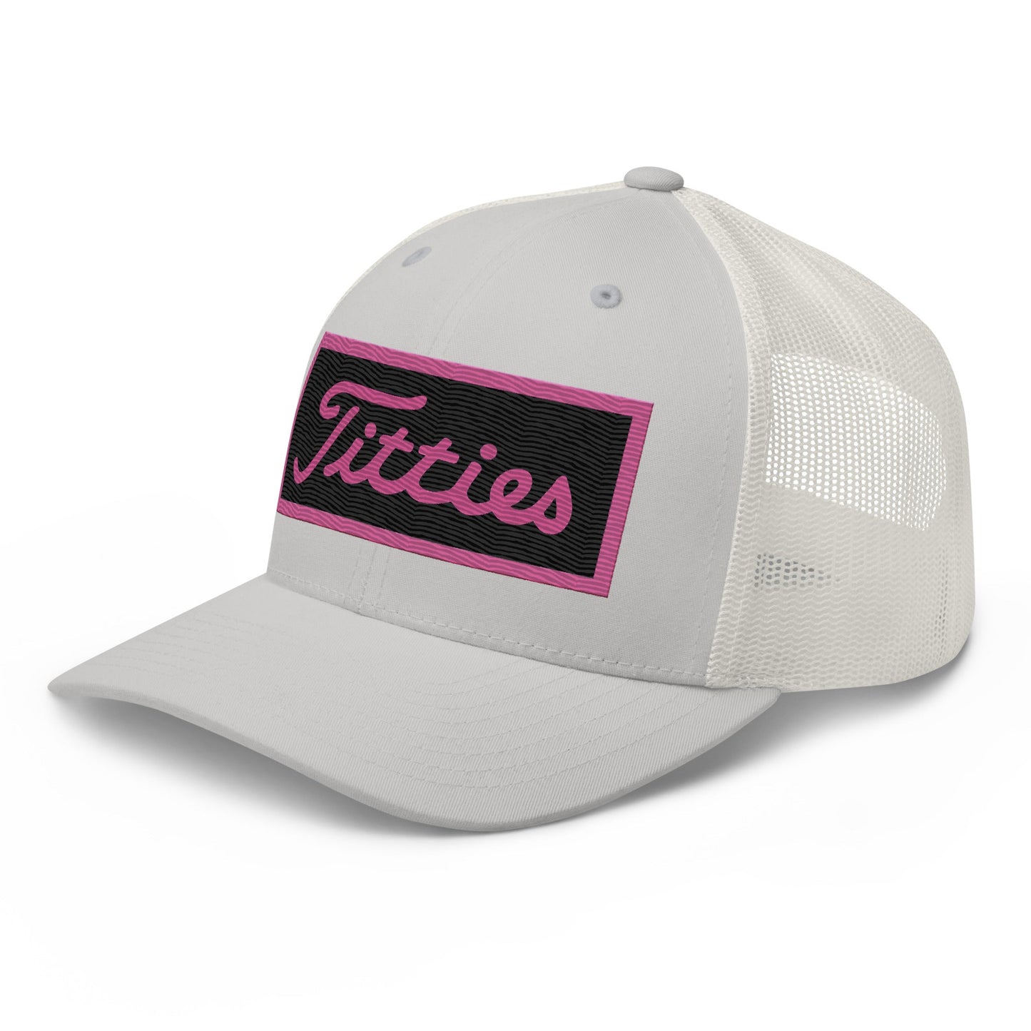 Embroidered Pink Titties Trucker Cap