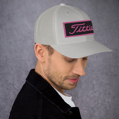 Embroidered Pink Titties Trucker Cap