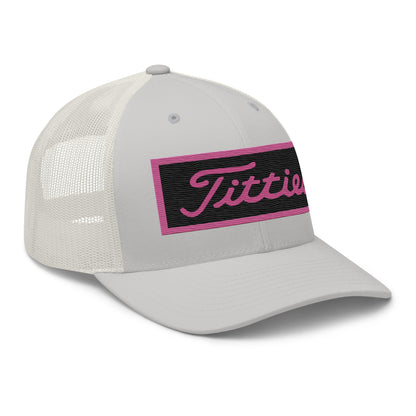 Embroidered Pink Titties Trucker Cap