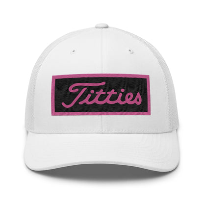 Embroidered Pink Titties Trucker Cap