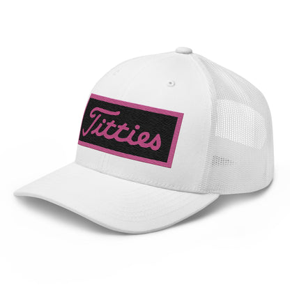 Embroidered Pink Titties Trucker Cap