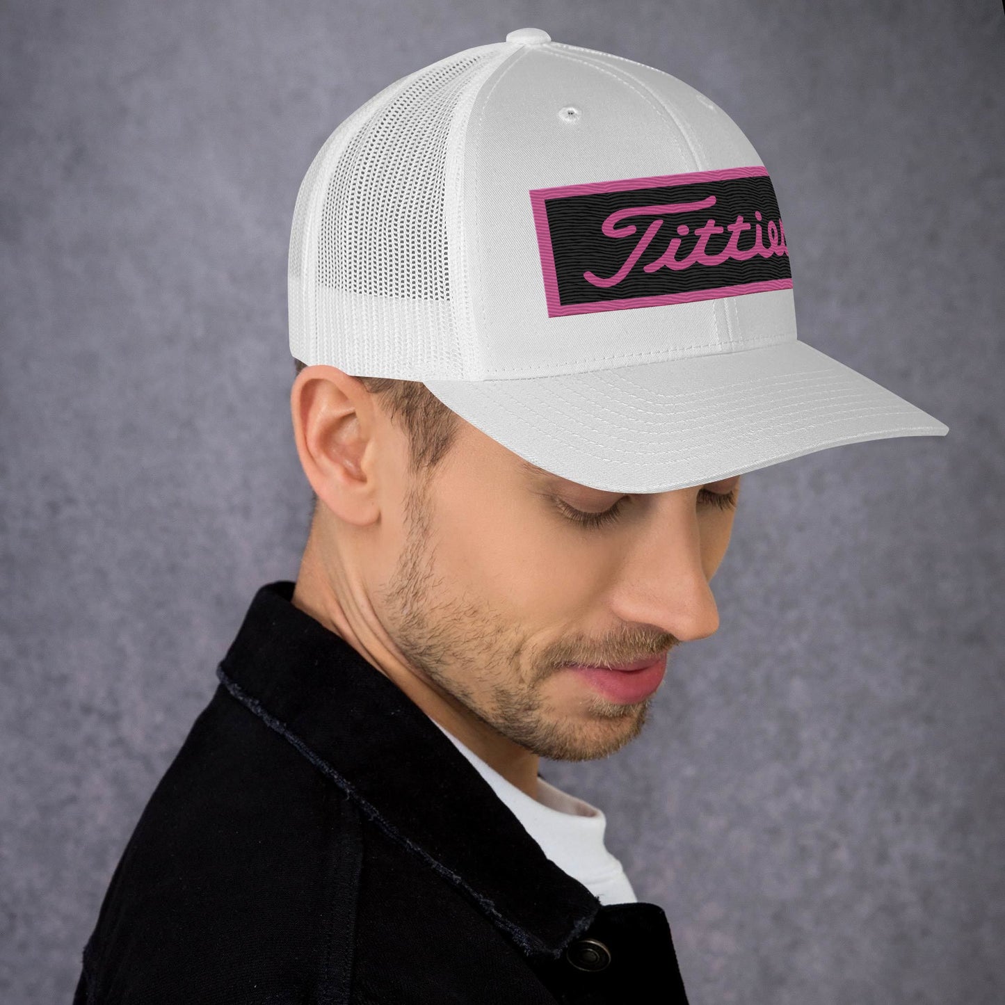 Embroidered Pink Titties Trucker Cap